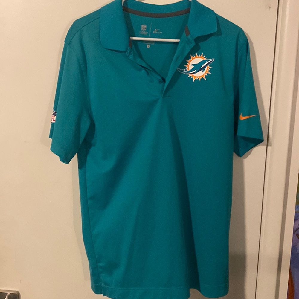Miami Dolphins dry fit Nike collard shirt